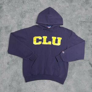 Vintage Champion Cal Luthern Regals Purple Stiched Yellow Hoodie Men's Medium